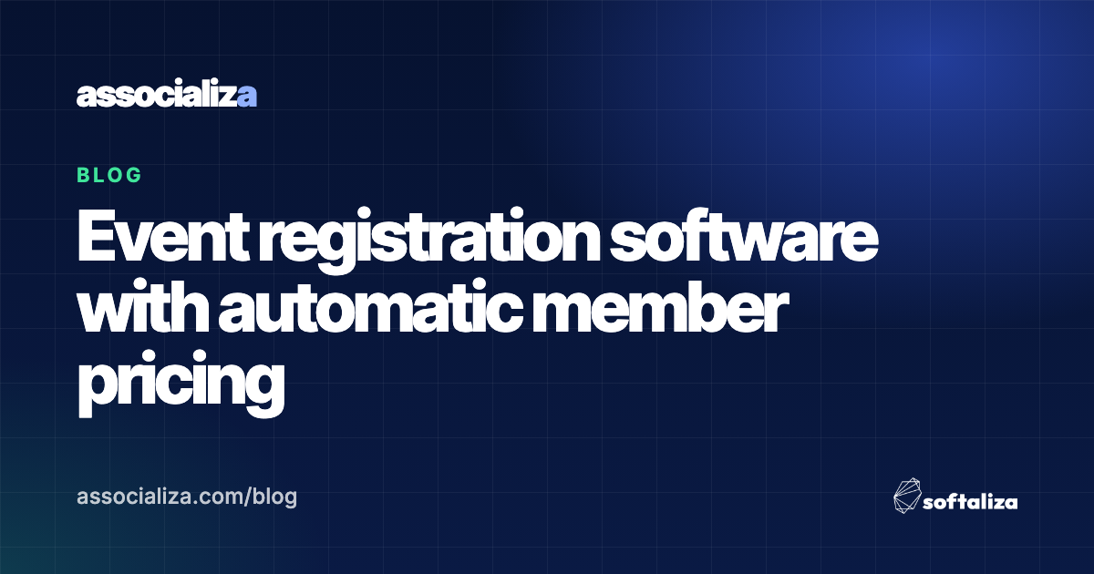 Event registration software with automatic member pricing